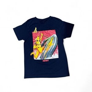 Kids Fortnite Navy Blue T-Shirt with Peely the Banana